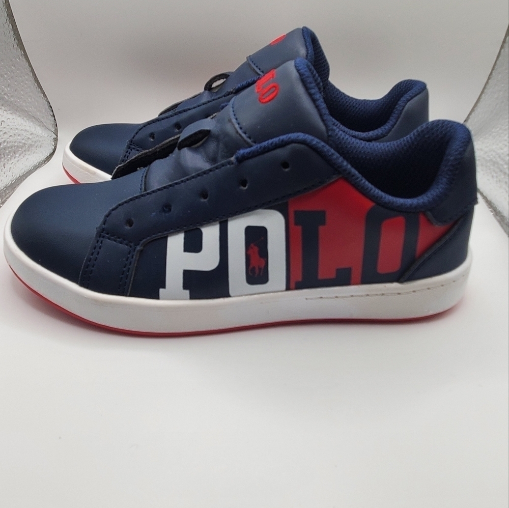 Polo little kids sneakers blue and red size 13